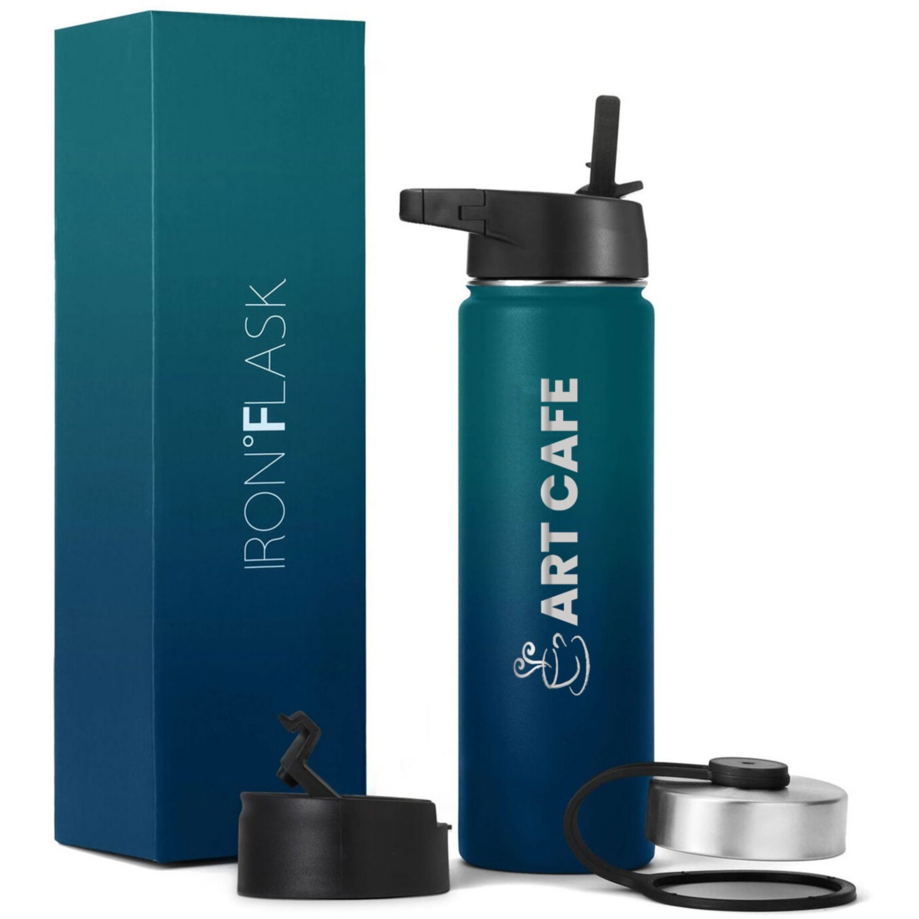 Picture of Iron Flask Wide Mouth Bottle Gradient Colors 22 Oz