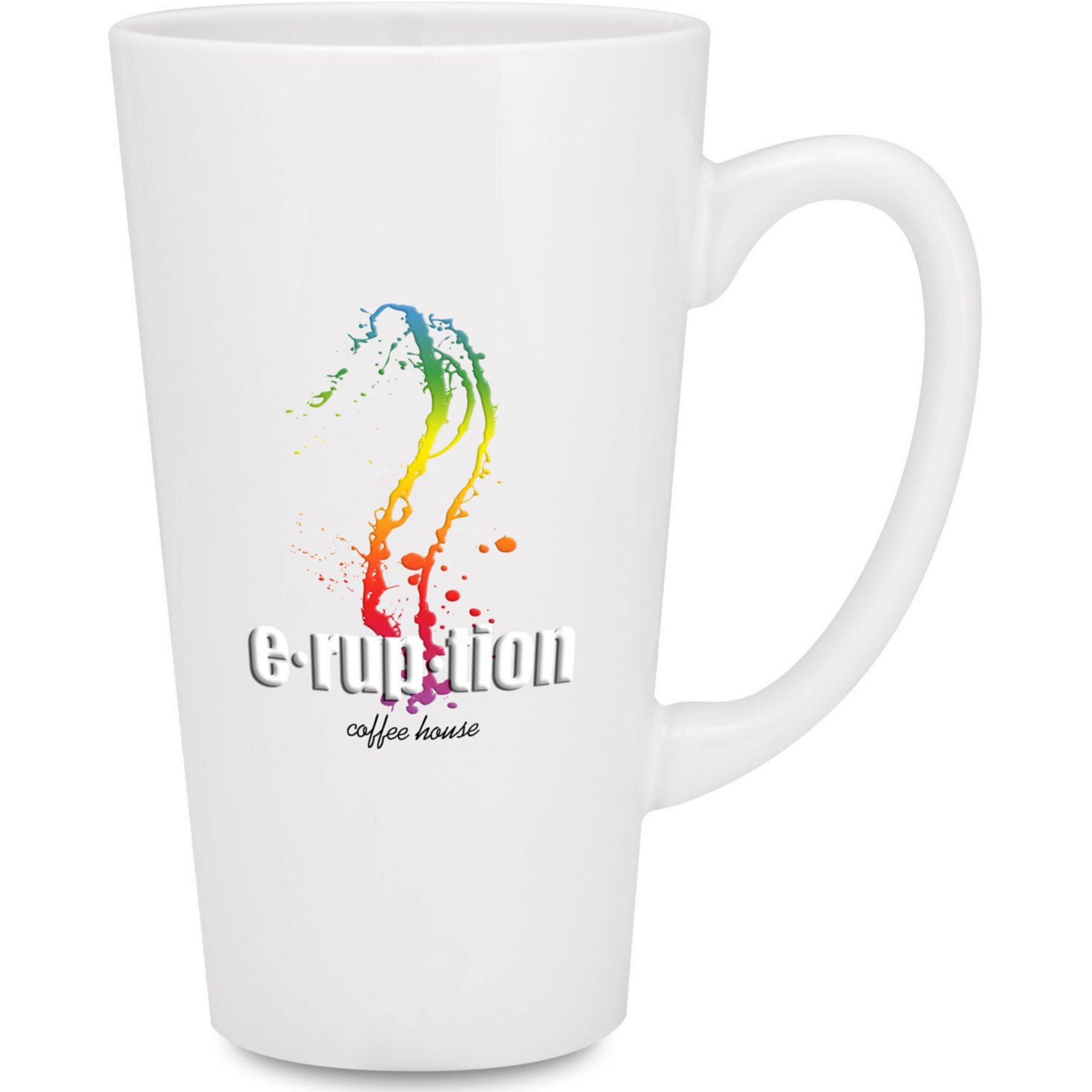 Picture of Full Color White Tall Cafe Mug 16 Oz