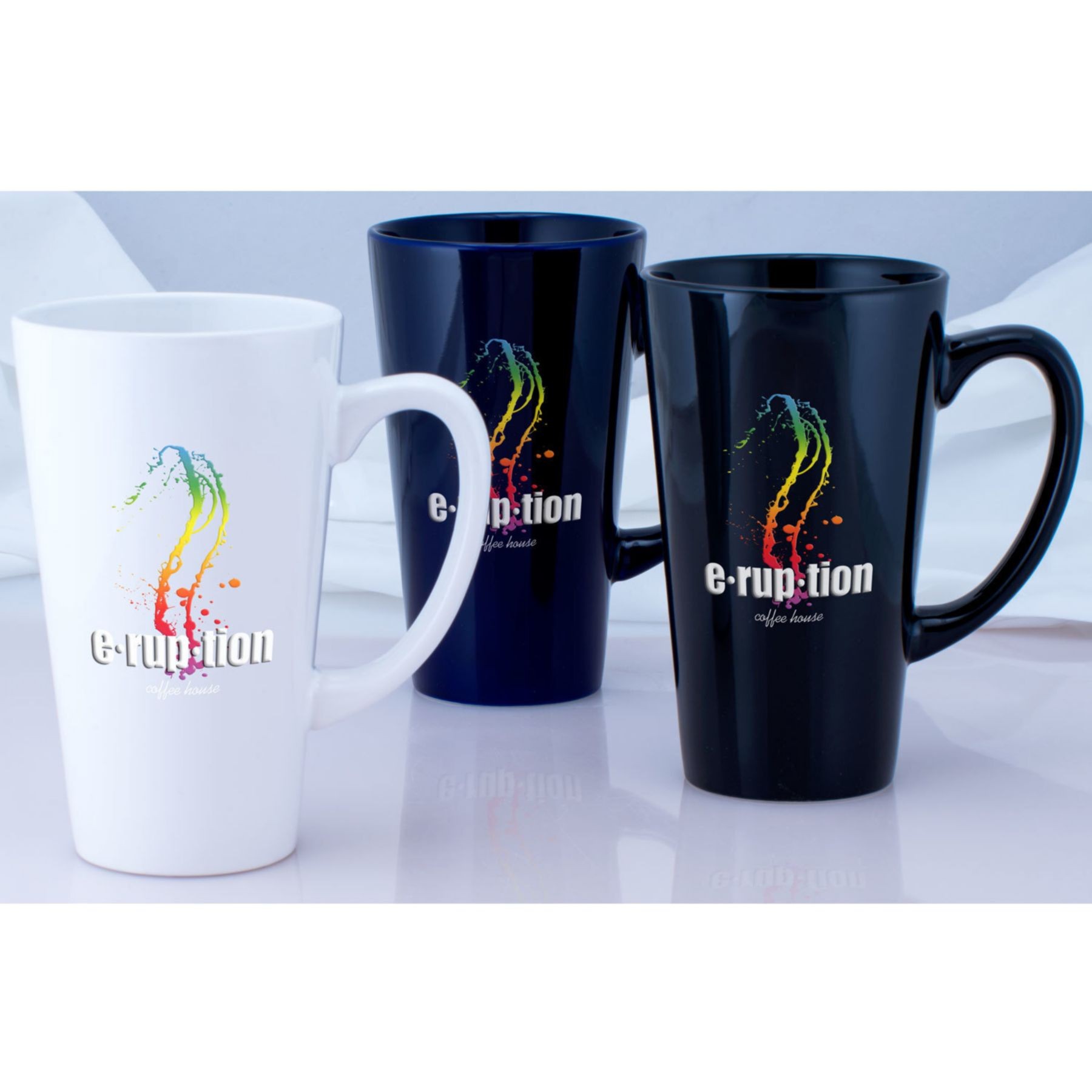 Picture of Full Color White Tall Cafe Mug 16 Oz