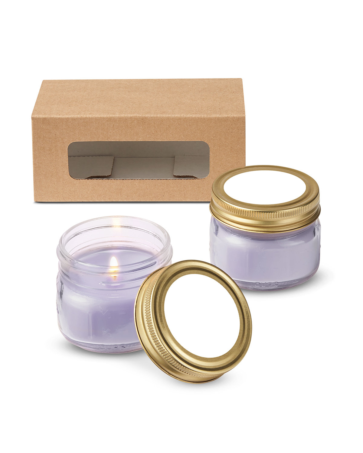 Picture of USA Made Glass Jar Candle Set.