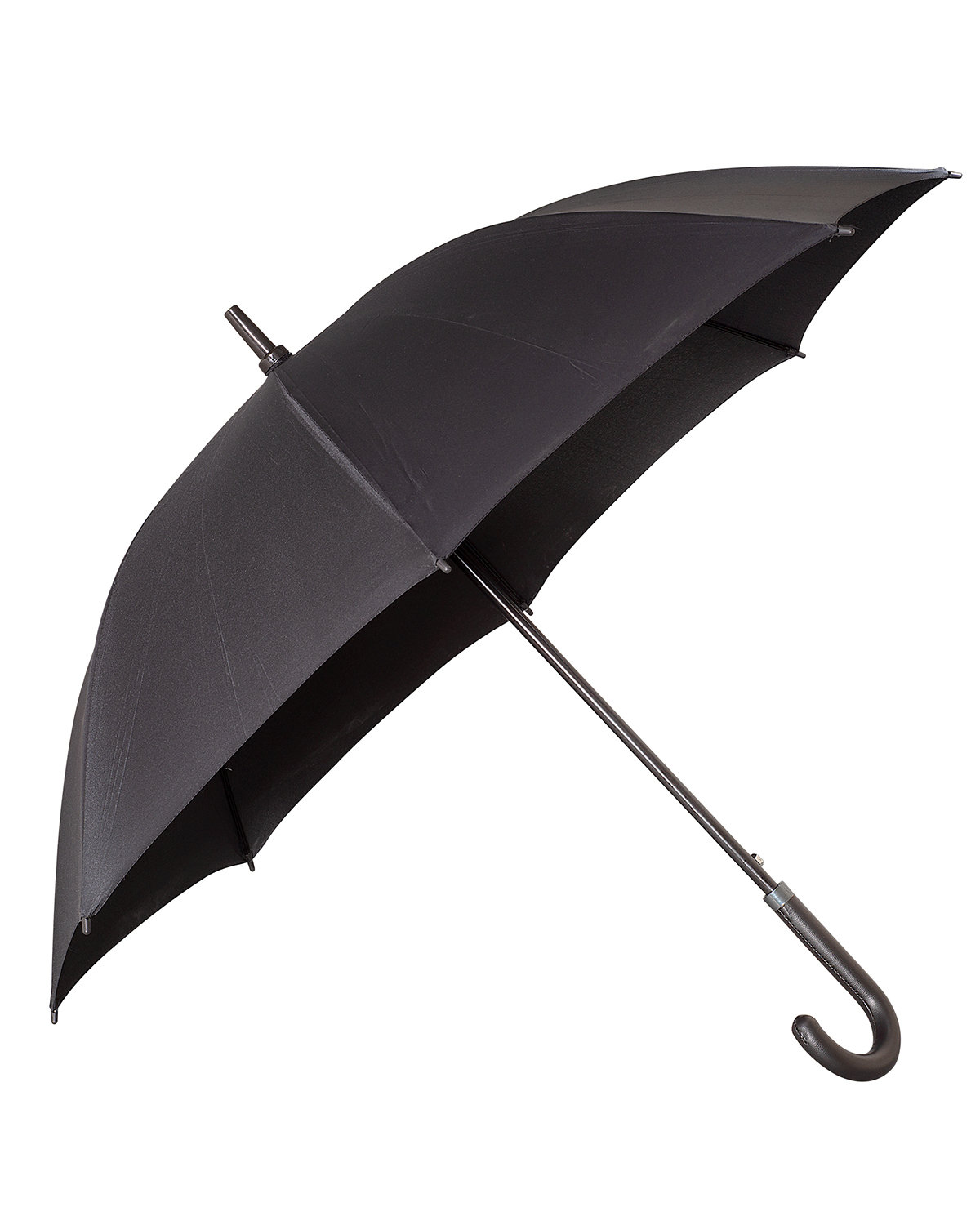 Picture of 48" Arc Executive Umbrella With Curved Faux Leather Handle.