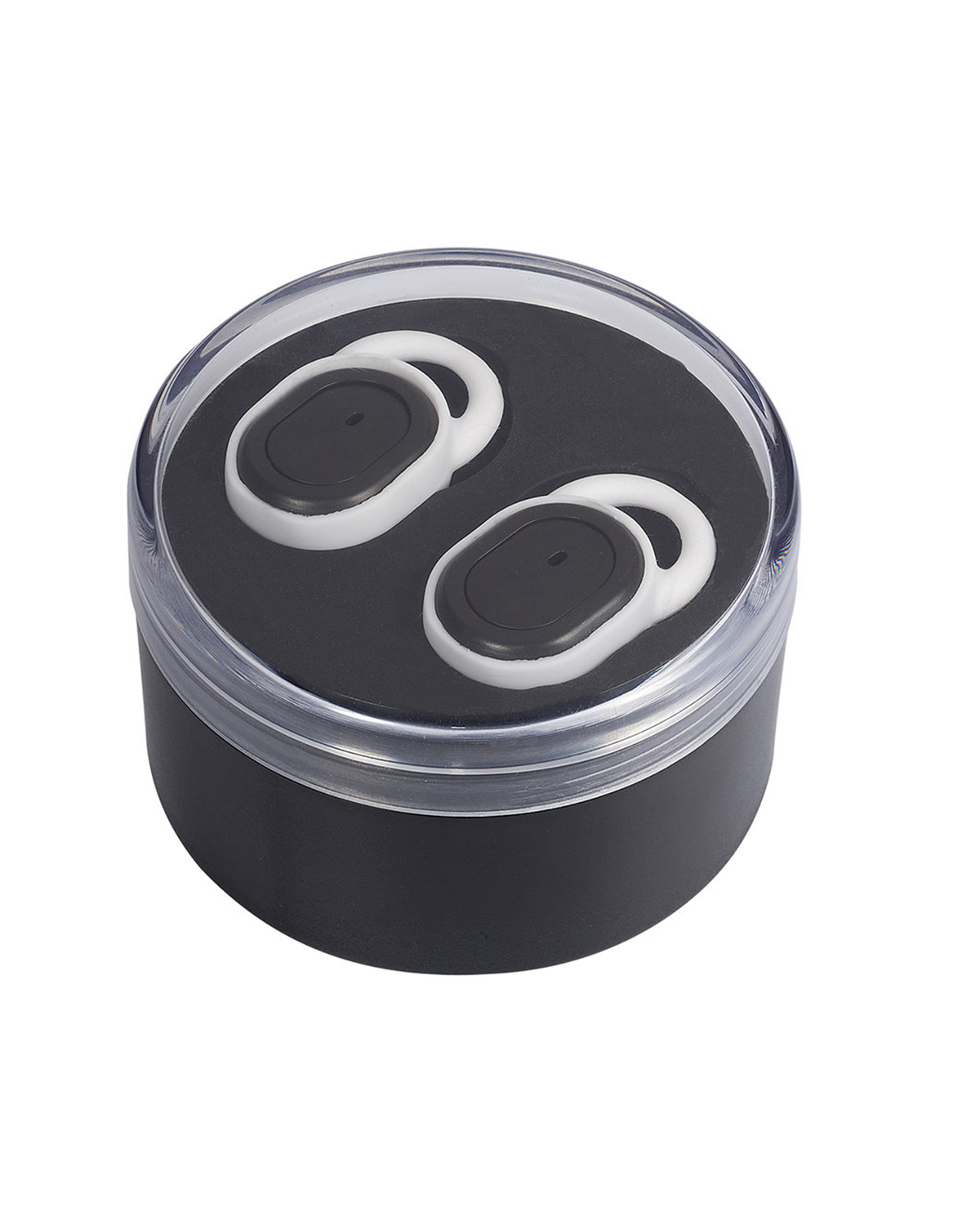 Picture of Wireless In-Ear Buds In Round Case.
