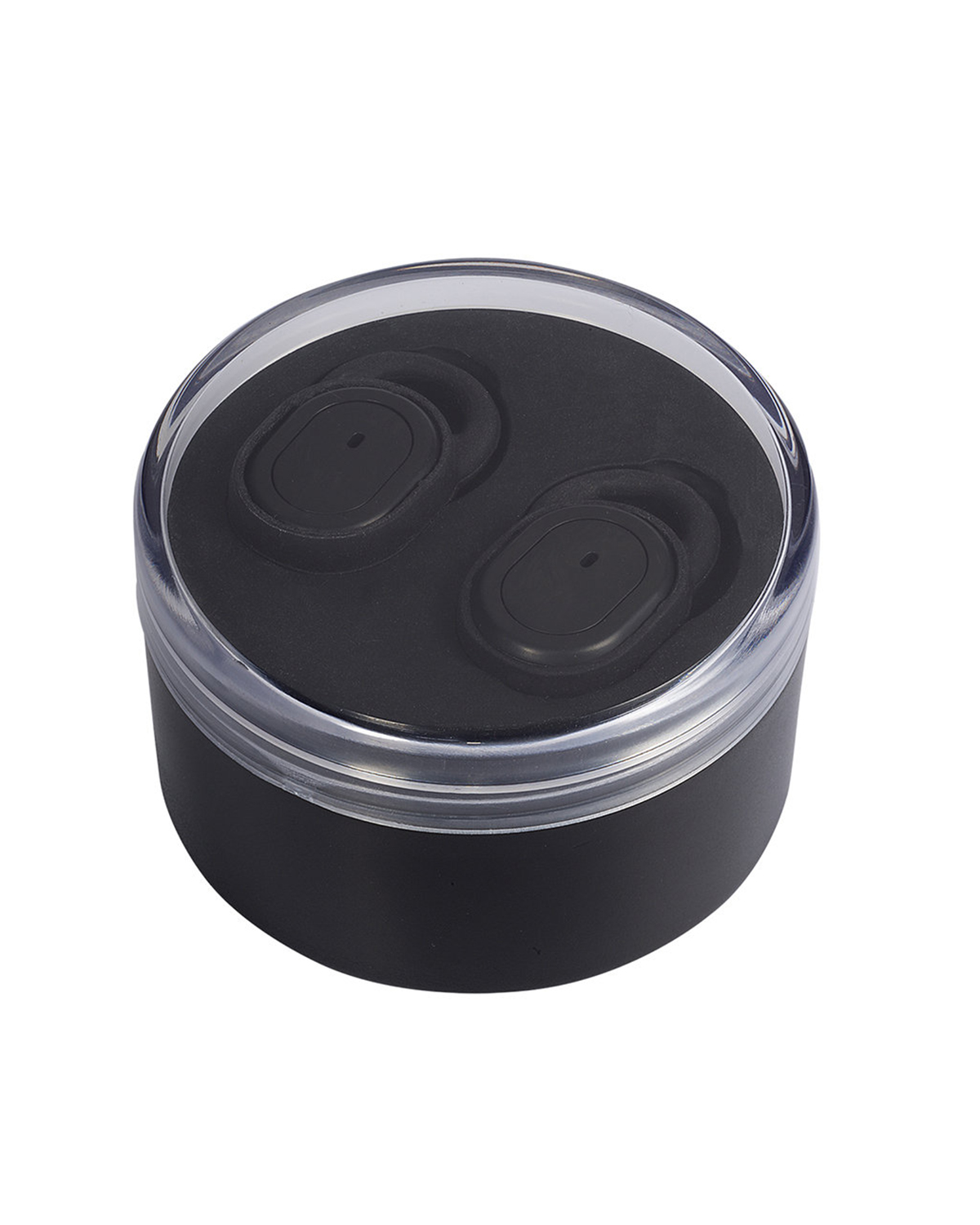 Picture of Wireless In-Ear Buds In Round Case.