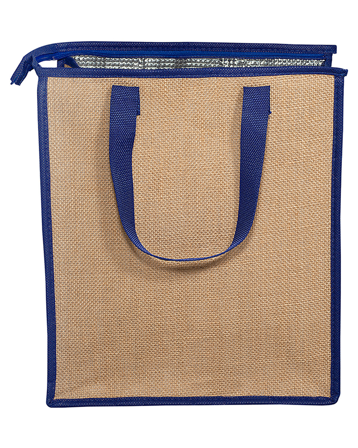 Picture of Jute Lunch Cooler Tote Bag.