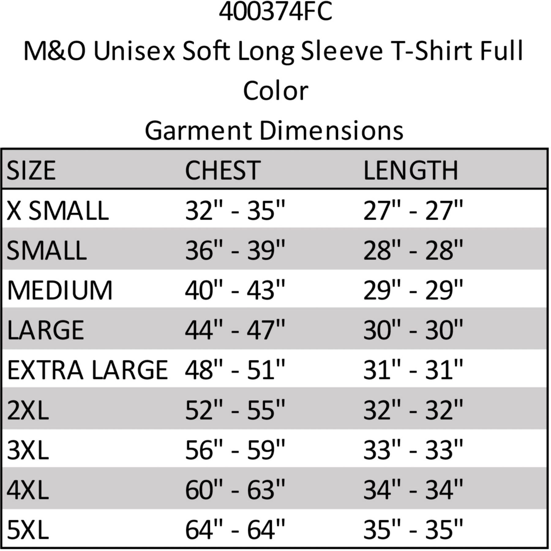 Picture of M&O Unisex Soft Long Sleeve T-Shirt Full Color