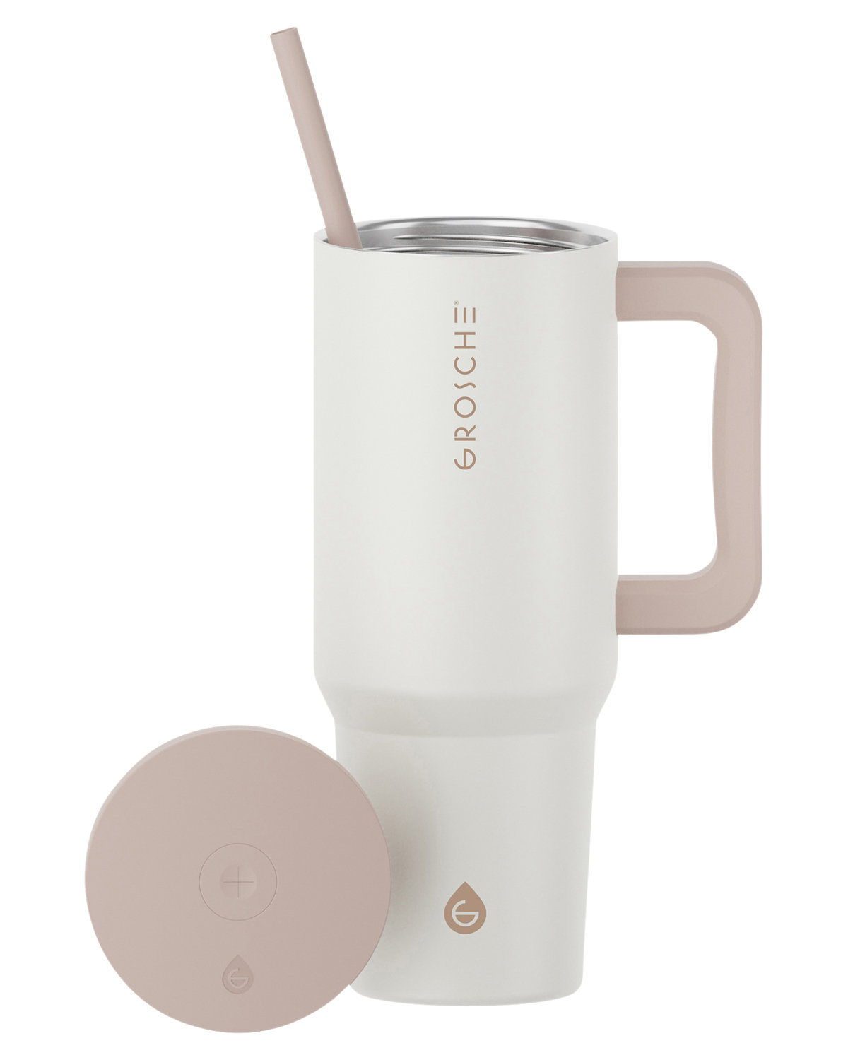 Picture of 40 oz. Aspen Vacuum Insulated Stainless Steel Tumbler With Handle.