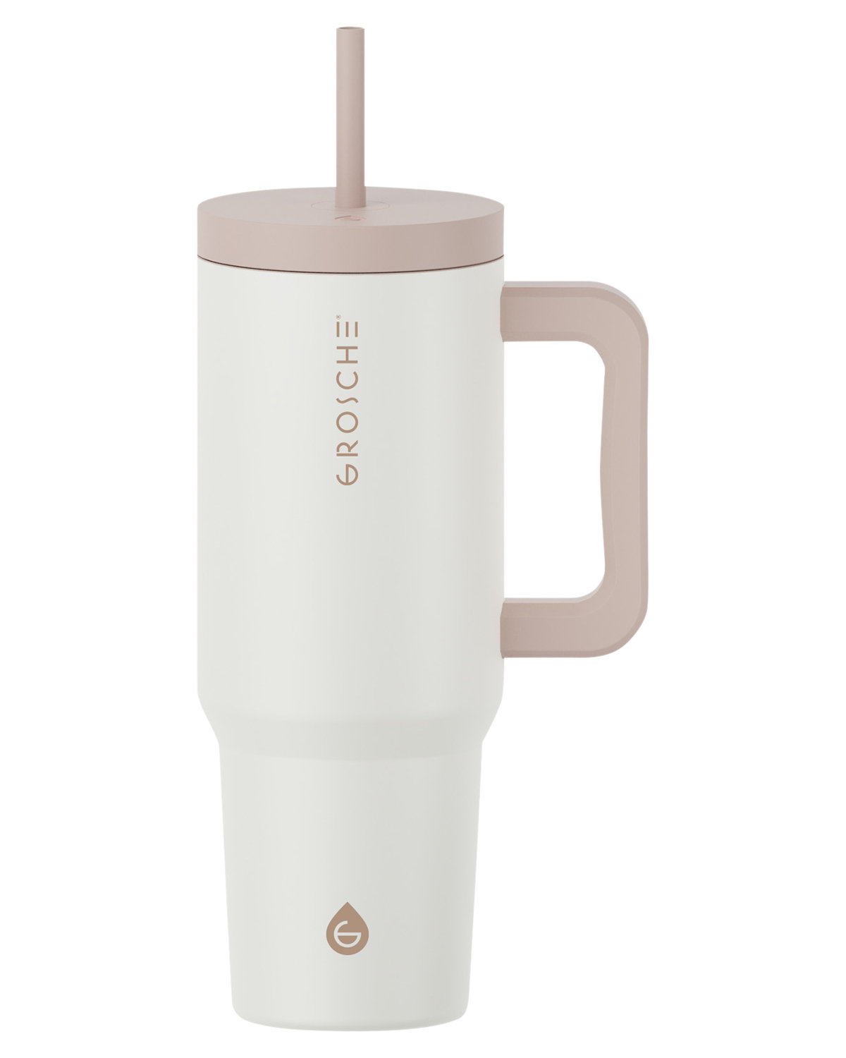Picture of 40 oz. Aspen Vacuum Insulated Stainless Steel Tumbler With Handle.