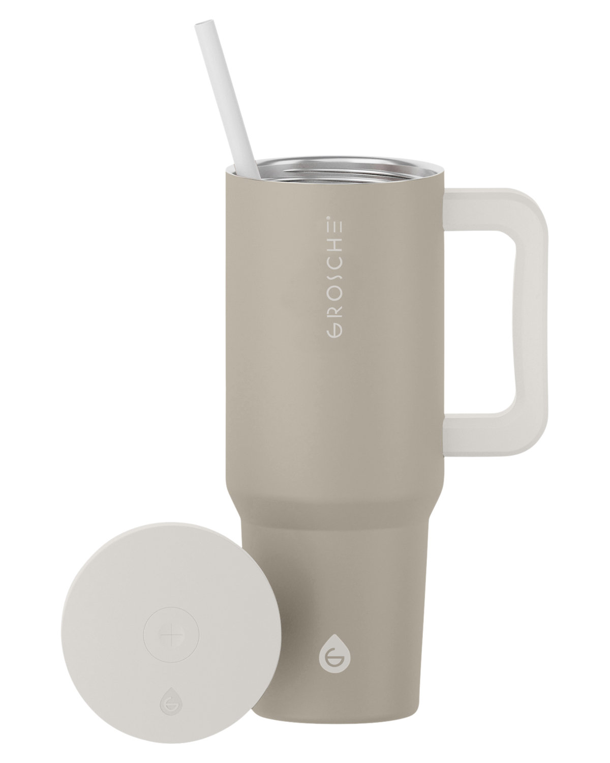 Picture of 40 oz. Aspen Vacuum Insulated Stainless Steel Tumbler With Handle.
