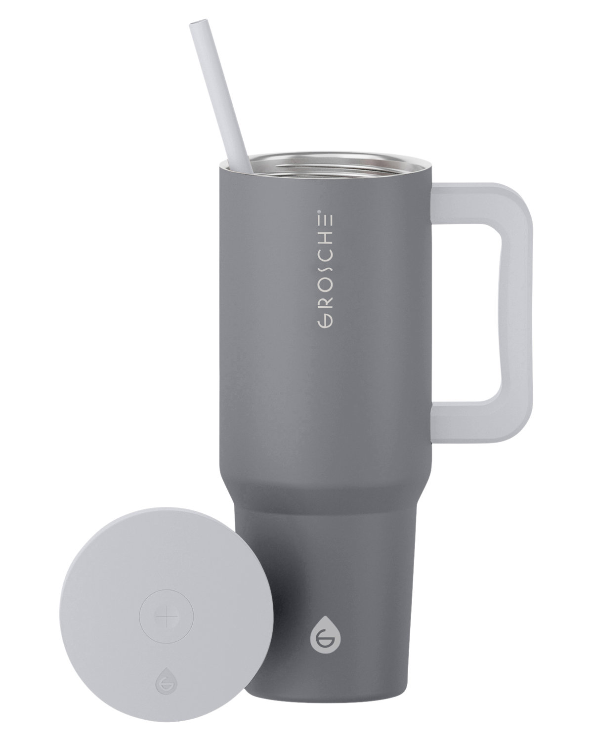 Picture of 40 oz. Aspen Vacuum Insulated Stainless Steel Tumbler With Handle.