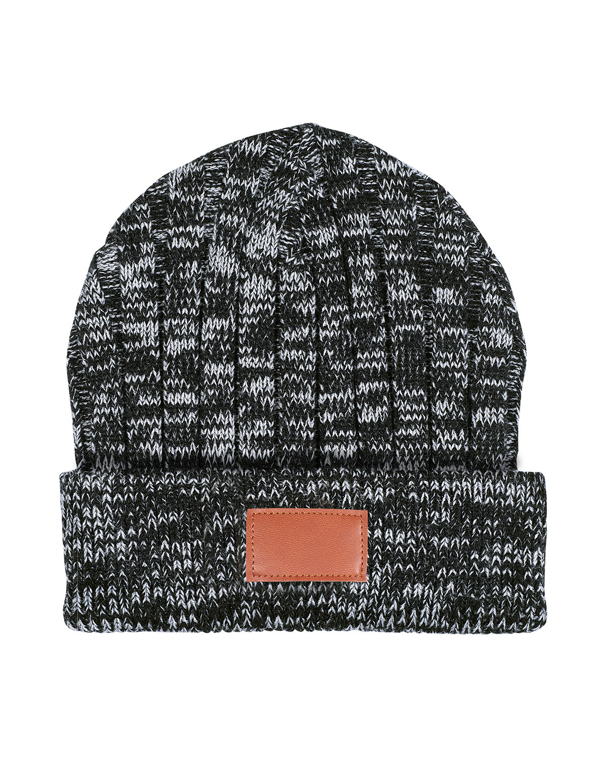Picture of Heathered Knit Cuffed Rib Beanie.