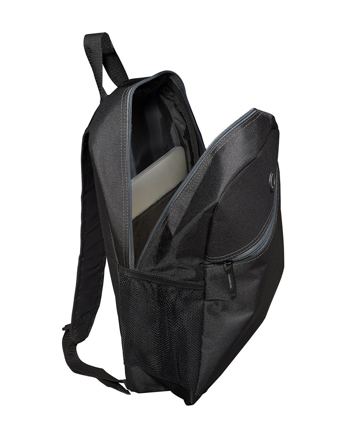 Picture of Front Zipper Color Laptop Backpack.