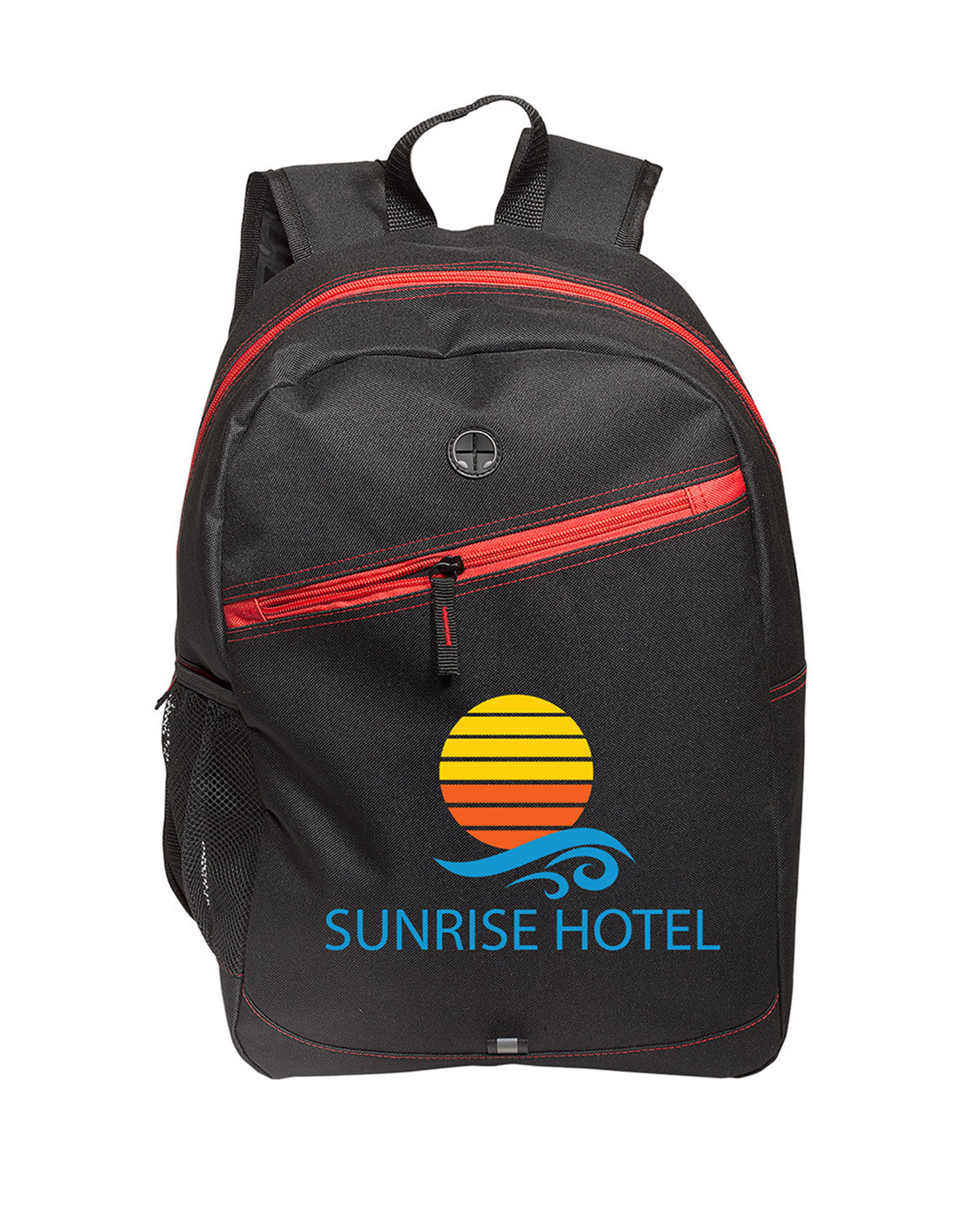Picture of Front Zipper Color Laptop Backpack.