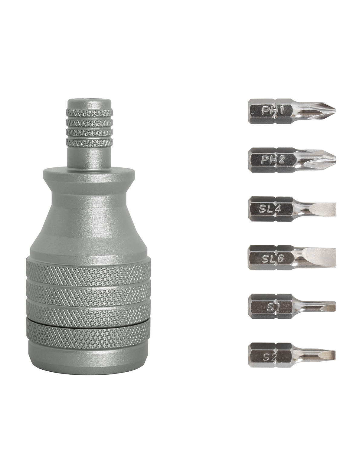 Picture of 6-in-1 Recycled Aluminum Screwdriver Tool.