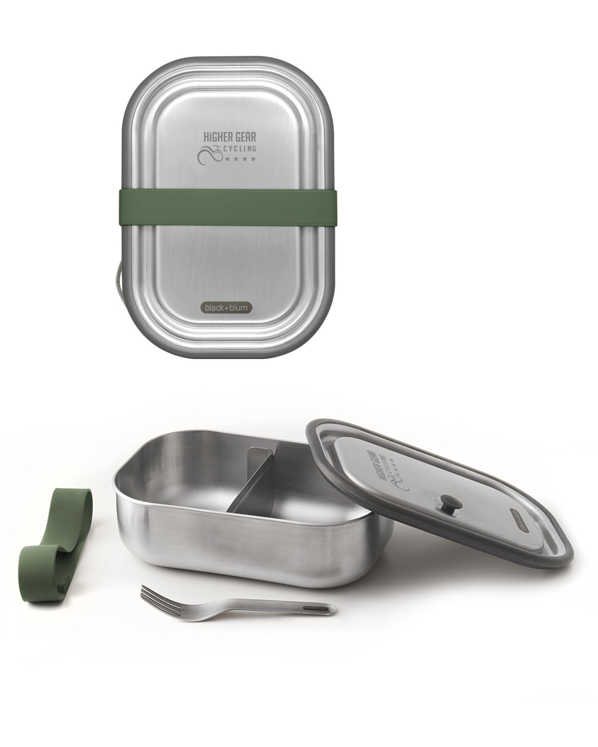 Picture of Large Stainless Steel Lunch Box.