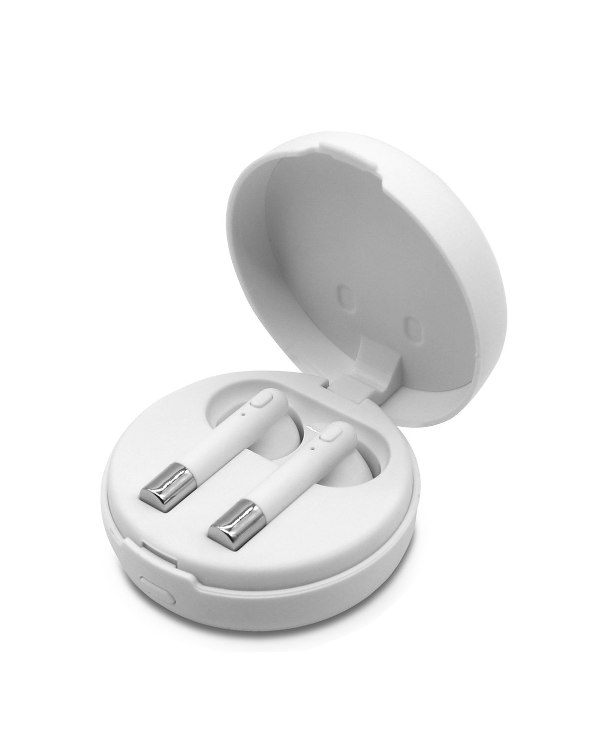 Picture of Harmony Wireless Earbuds and Charging Pad.