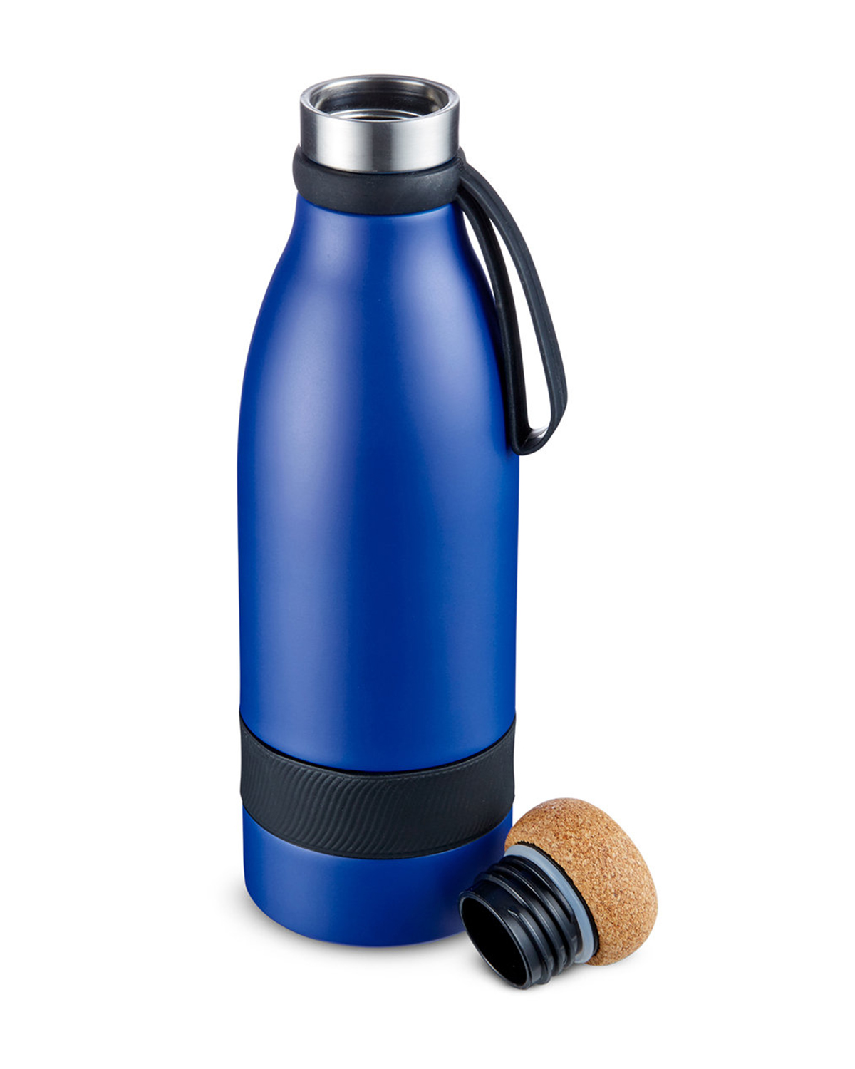 Picture of 19 oz. Double Wall Vacuum Insulated Bottle With Cork Lid.