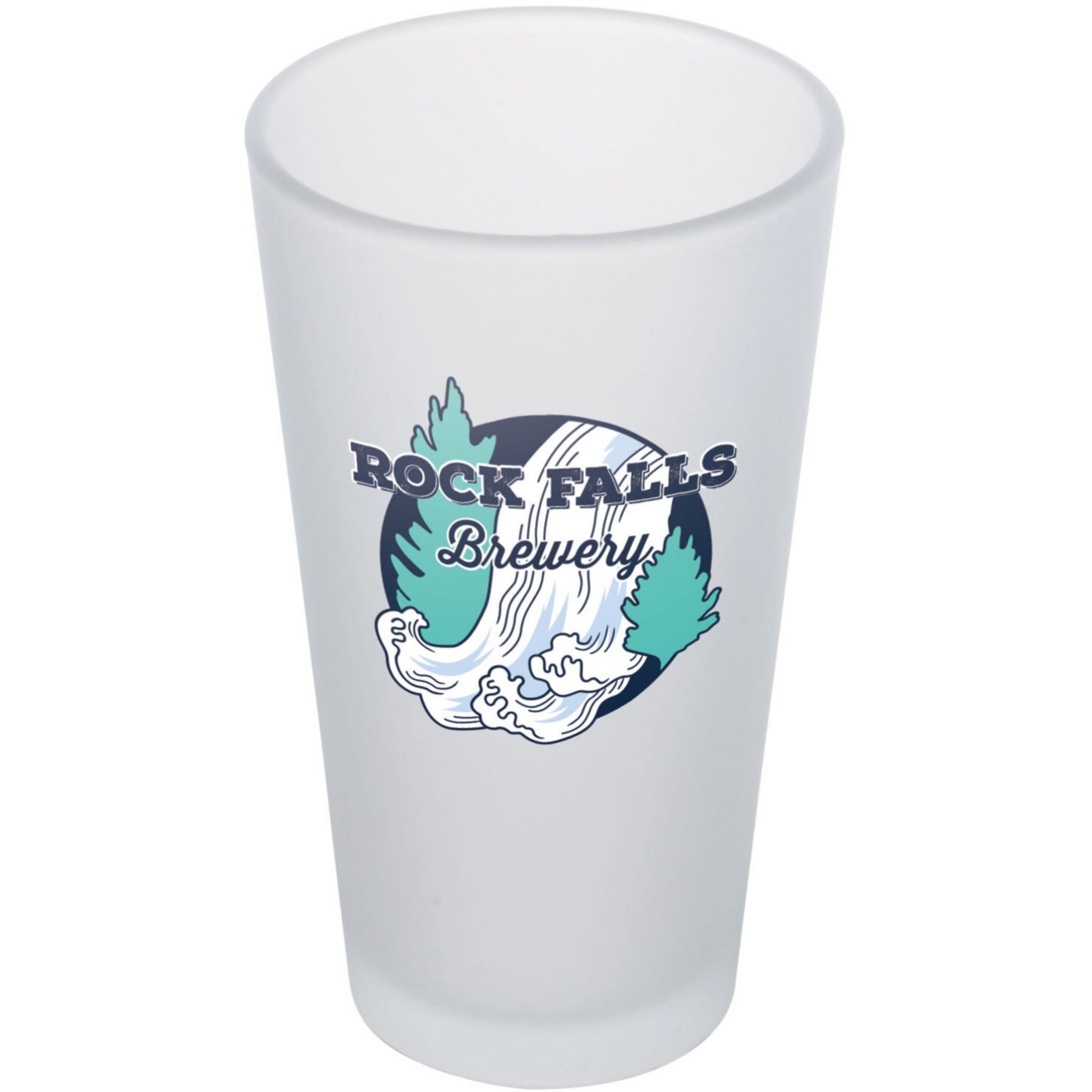 Picture of Full Color Frosted Pint Glass 16 Oz