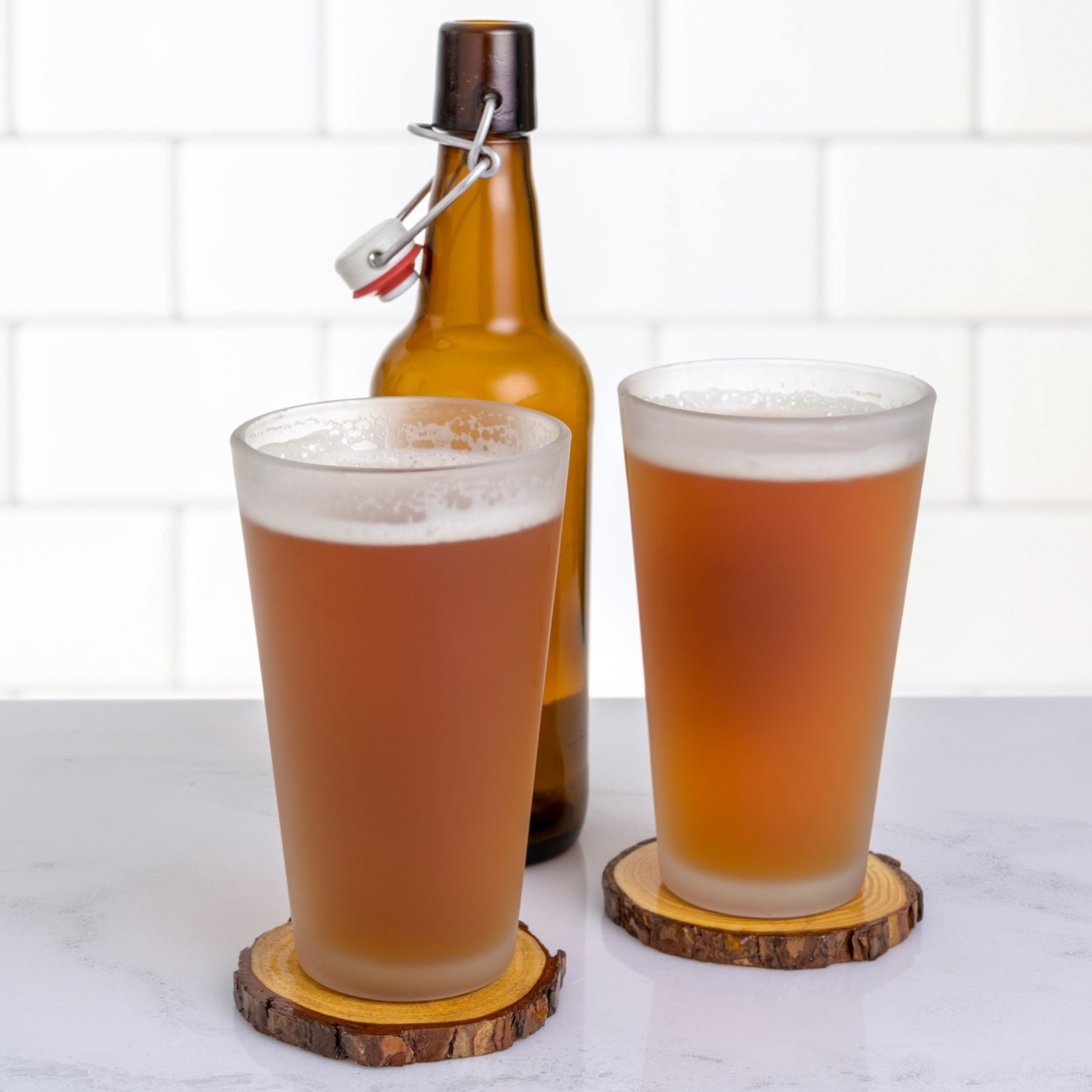 Picture of Full Color Frosted Pint Glass 16 Oz