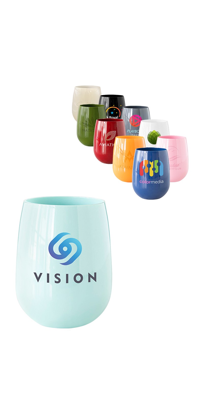 Picture of Symglass 12oz Colored Stemless Wine Glass