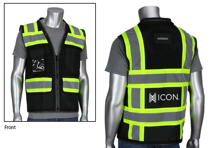 Picture of Black TT 11 Pocket Tech-Ready Mesh Surveyors Vest