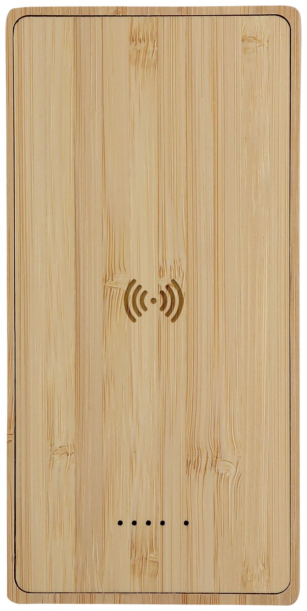 Picture of Bamboo 10,000mAh Solar/Wireless Powerbank