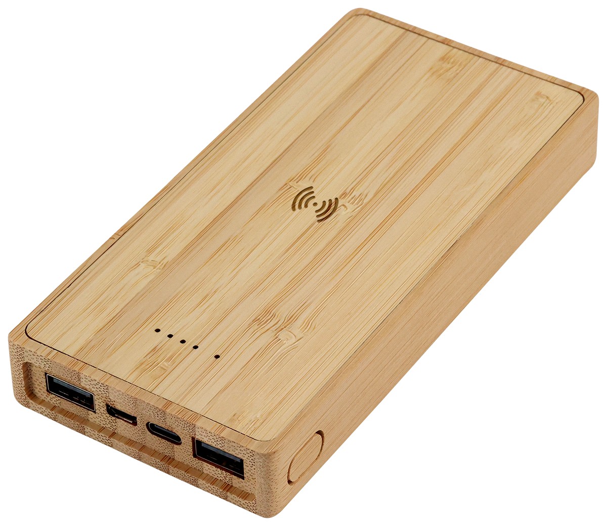 Picture of Bamboo 10,000mAh Solar/Wireless Powerbank