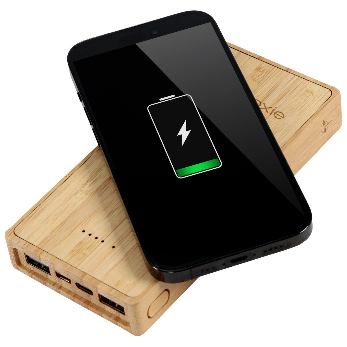 Picture of Bamboo 10,000mAh Solar/Wireless Powerbank