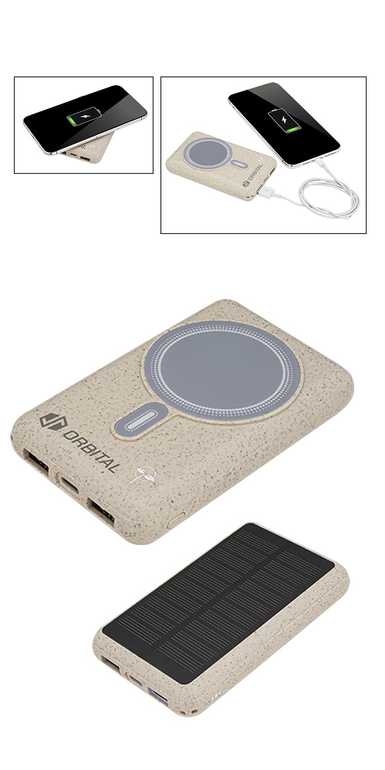 Picture of EarthTrendz Solar / Magnetic Wireless Power Bank
