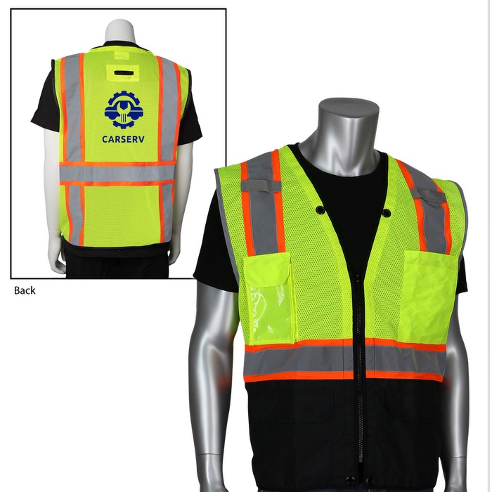 Picture of Two-Tone 11 Pocket Tech-Ready Mesh Surveyors Vest