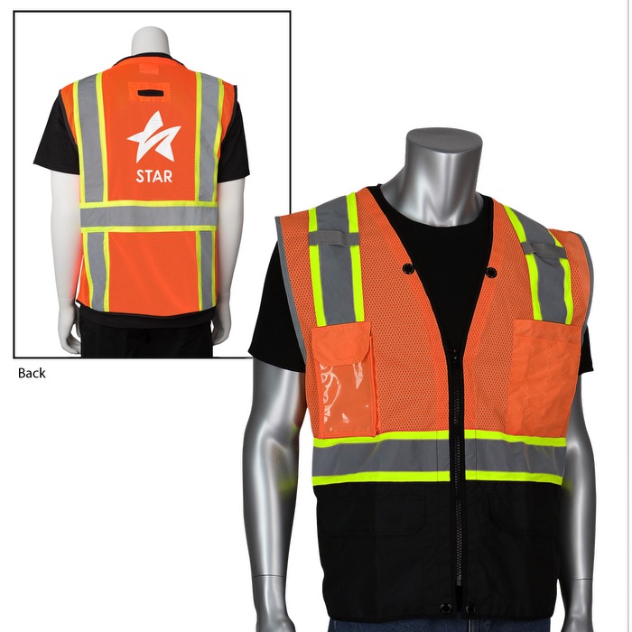 Picture of Two-Tone 11 Pocket Tech-Ready Mesh Surveyors Vest