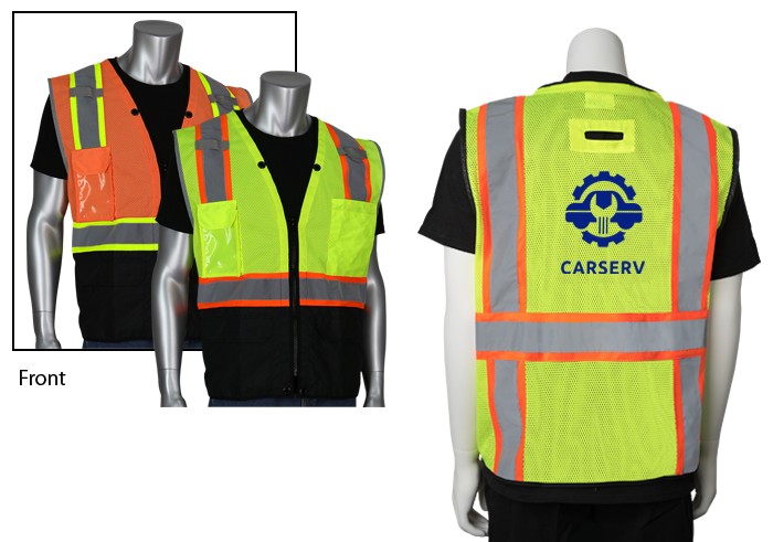 Picture of Two-Tone 11 Pocket Tech-Ready Mesh Surveyors Vest