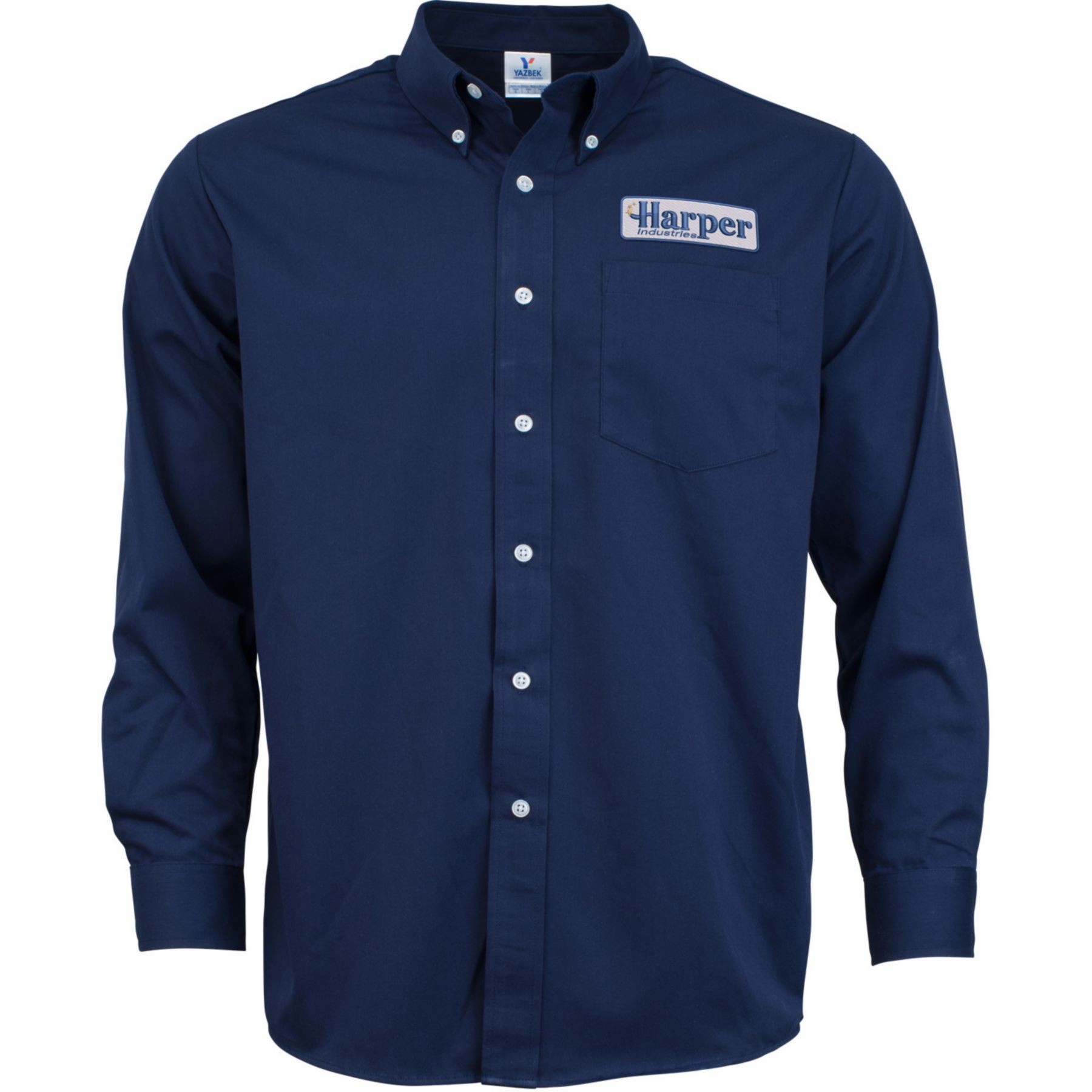Picture of Embroidered Mens Long Sleeve Twill Dress Shirt