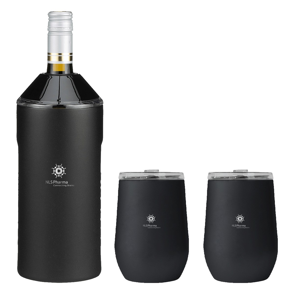 Picture of Vinglacé® Wine Bottle Insulator & 2 Glass Gift Set, Laser, Standard