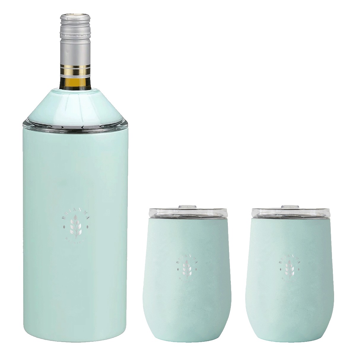 Picture of Vinglacé® Wine Bottle Insulator & 2 Glass Gift Set, Laser, Standard