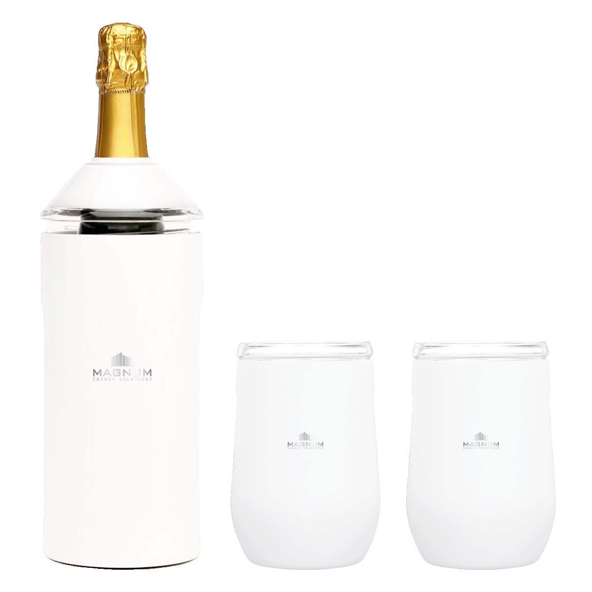 Picture of Vinglacé® Wine Bottle Insulator & 2 Glass Gift Set, Laser, Standard