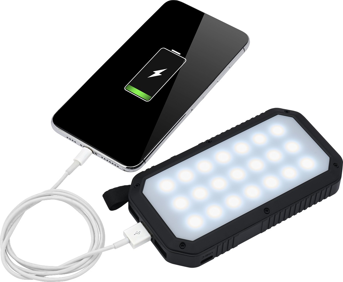 Picture of Trio Port Solar Charge LED Power Bank 8,000mAh