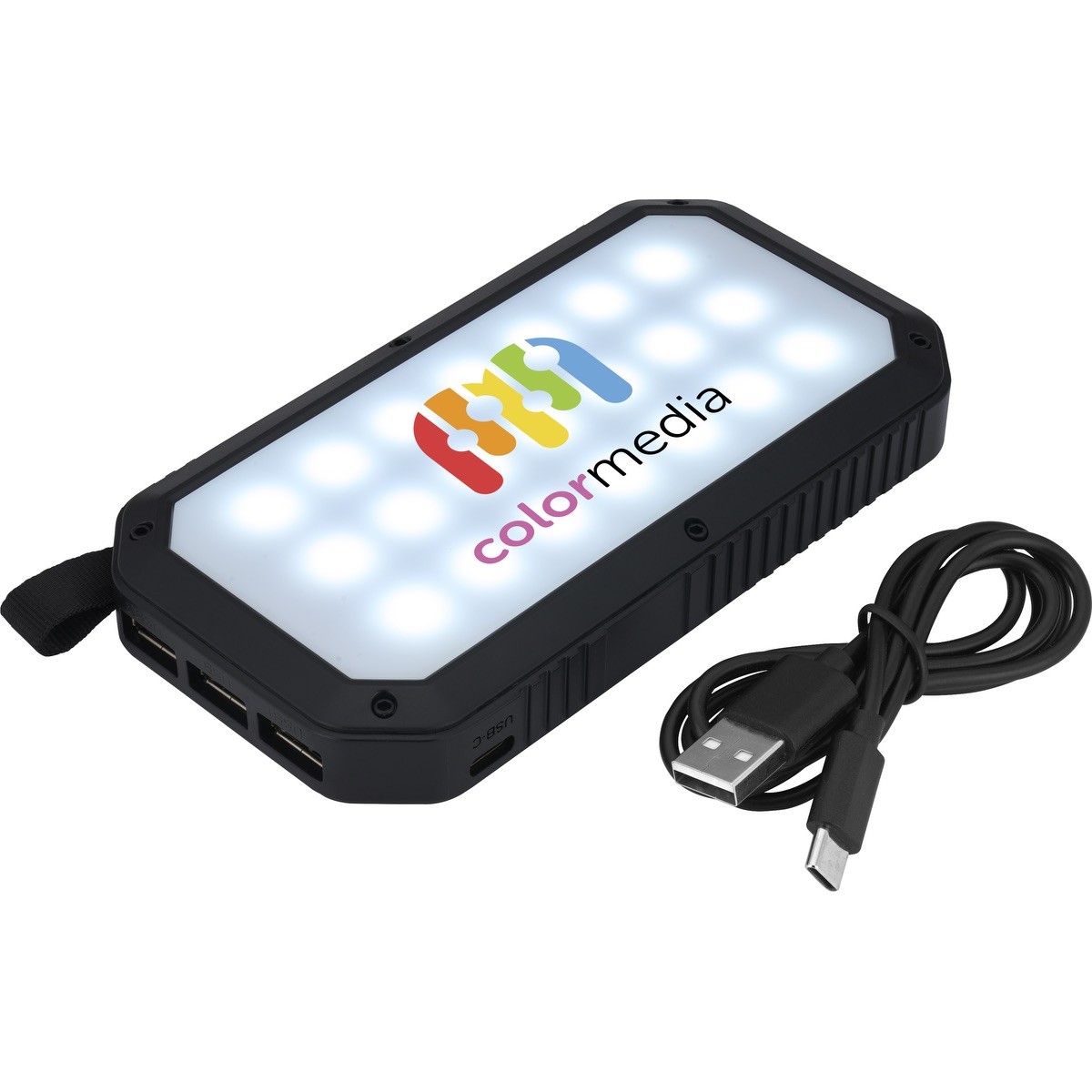 Picture of Trio Port Solar Charge LED Power Bank 8,000mAh