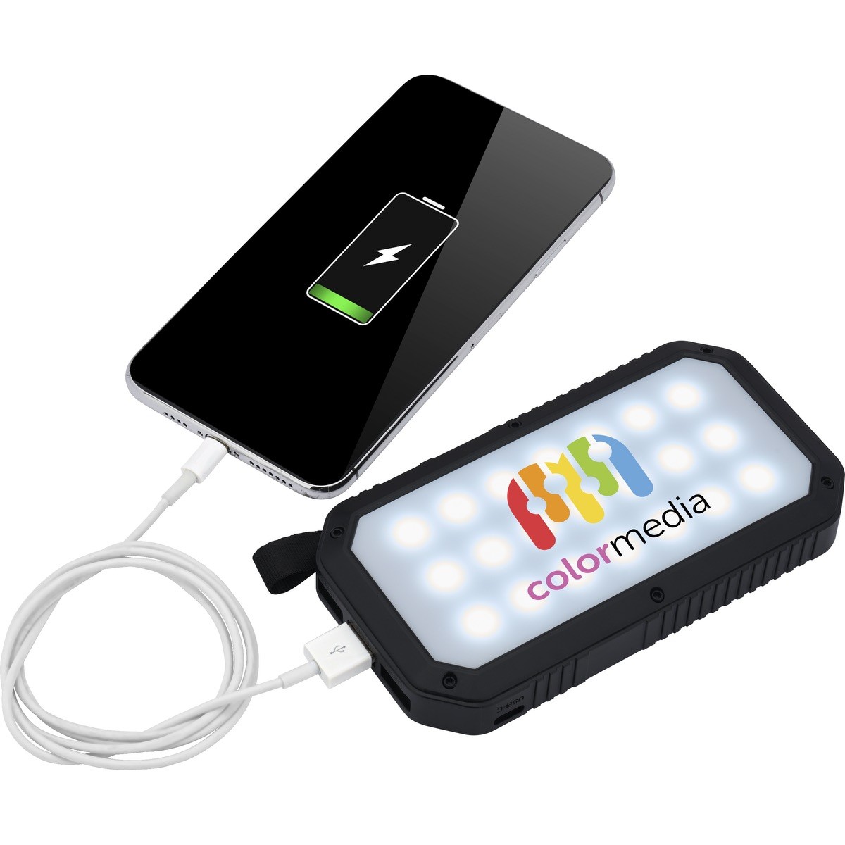 Picture of Trio Port Solar Charge LED Power Bank 8,000mAh