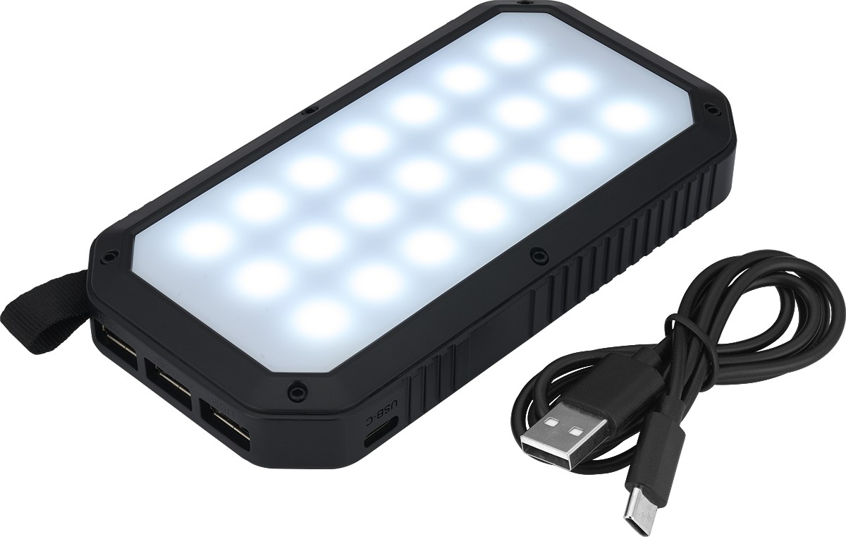 Picture of Trio Port Solar Charge LED Power Bank 8,000mAh