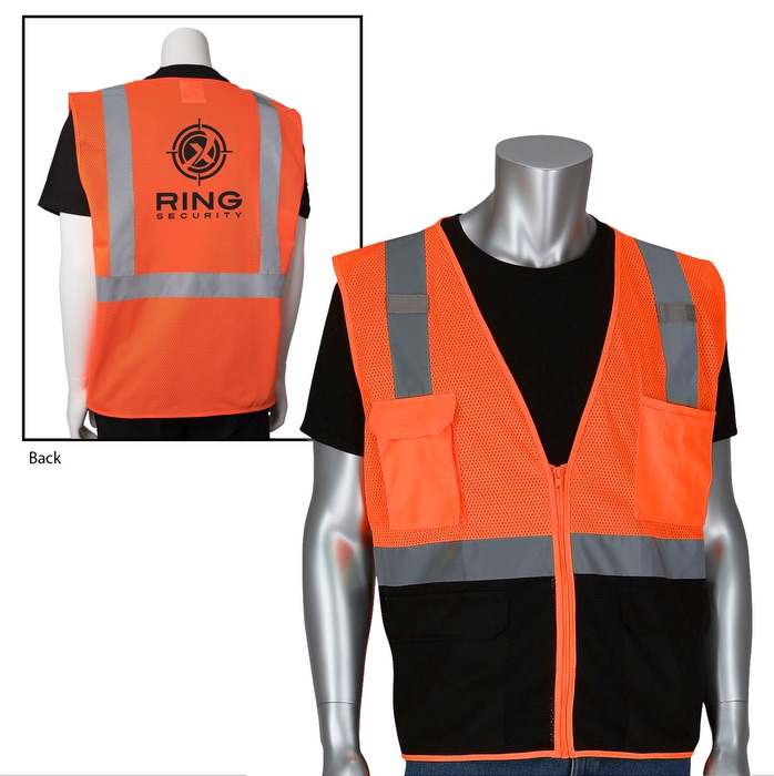 Picture of Five Pocket Black Bottom Front Value Mesh Vest