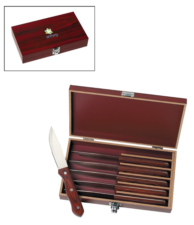 Picture of Manchurian Ash 6-Piece Steak Knife Slim Case Set