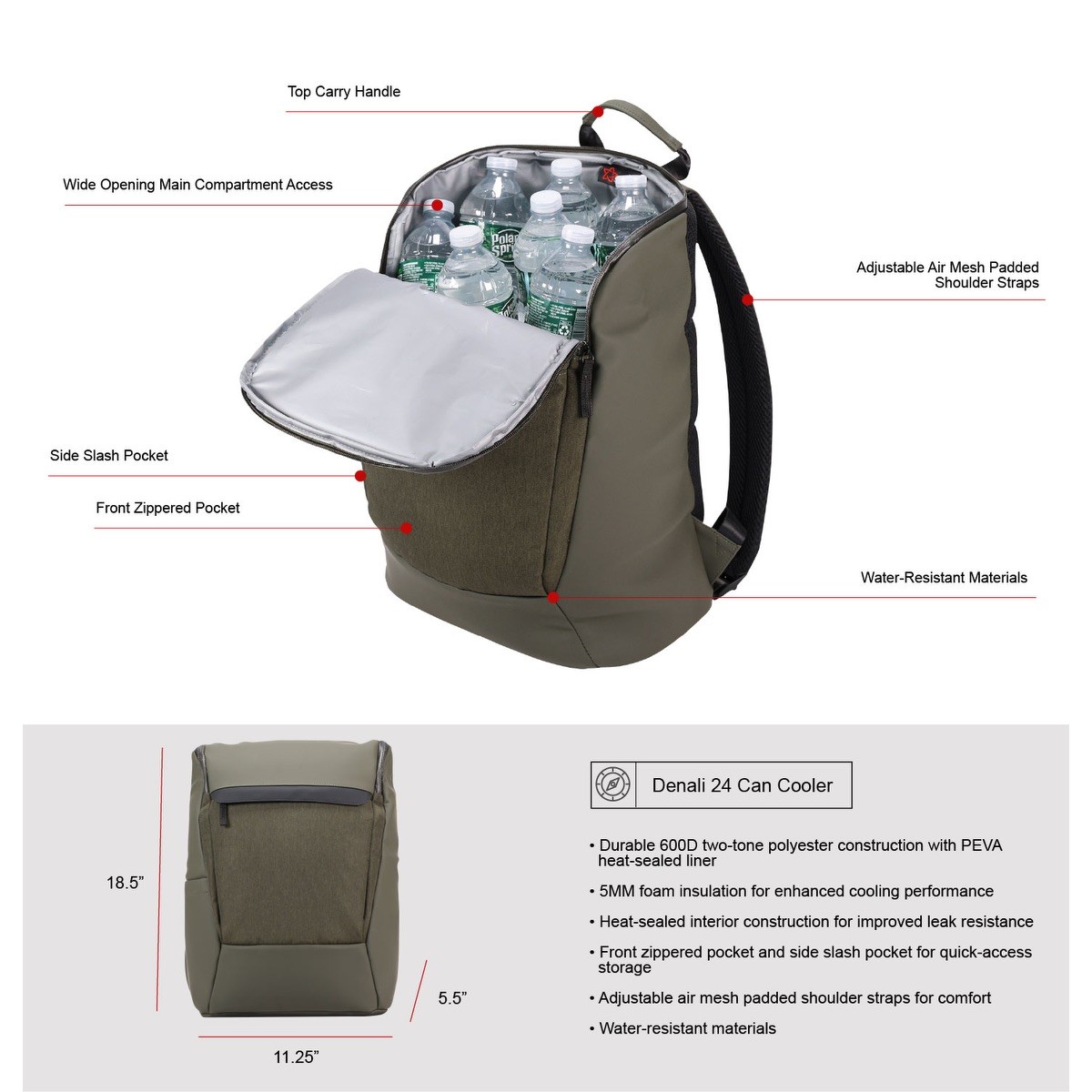 Picture of Denali 24 Can Backpack Cooler