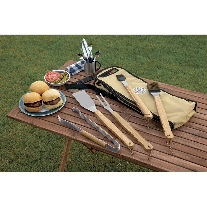 Picture of 5 Piece Bamboo BBQ Set