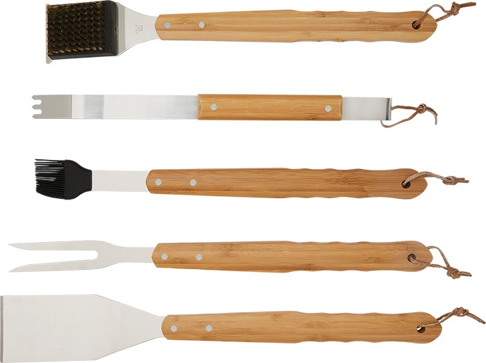 Picture of 5 Piece Bamboo BBQ Set