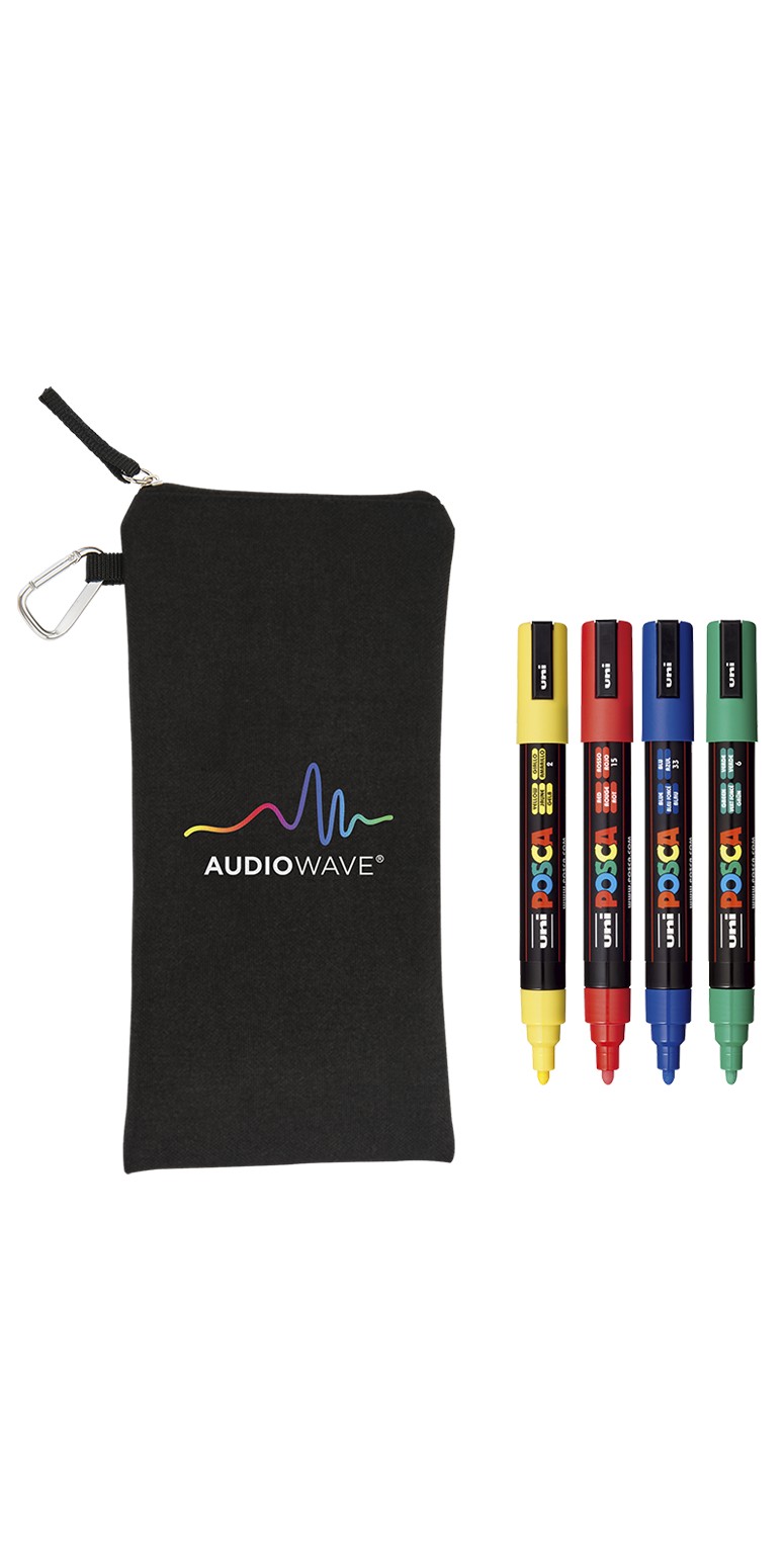 Picture of POSCA 4 Piece Standard Marker Set with Bag