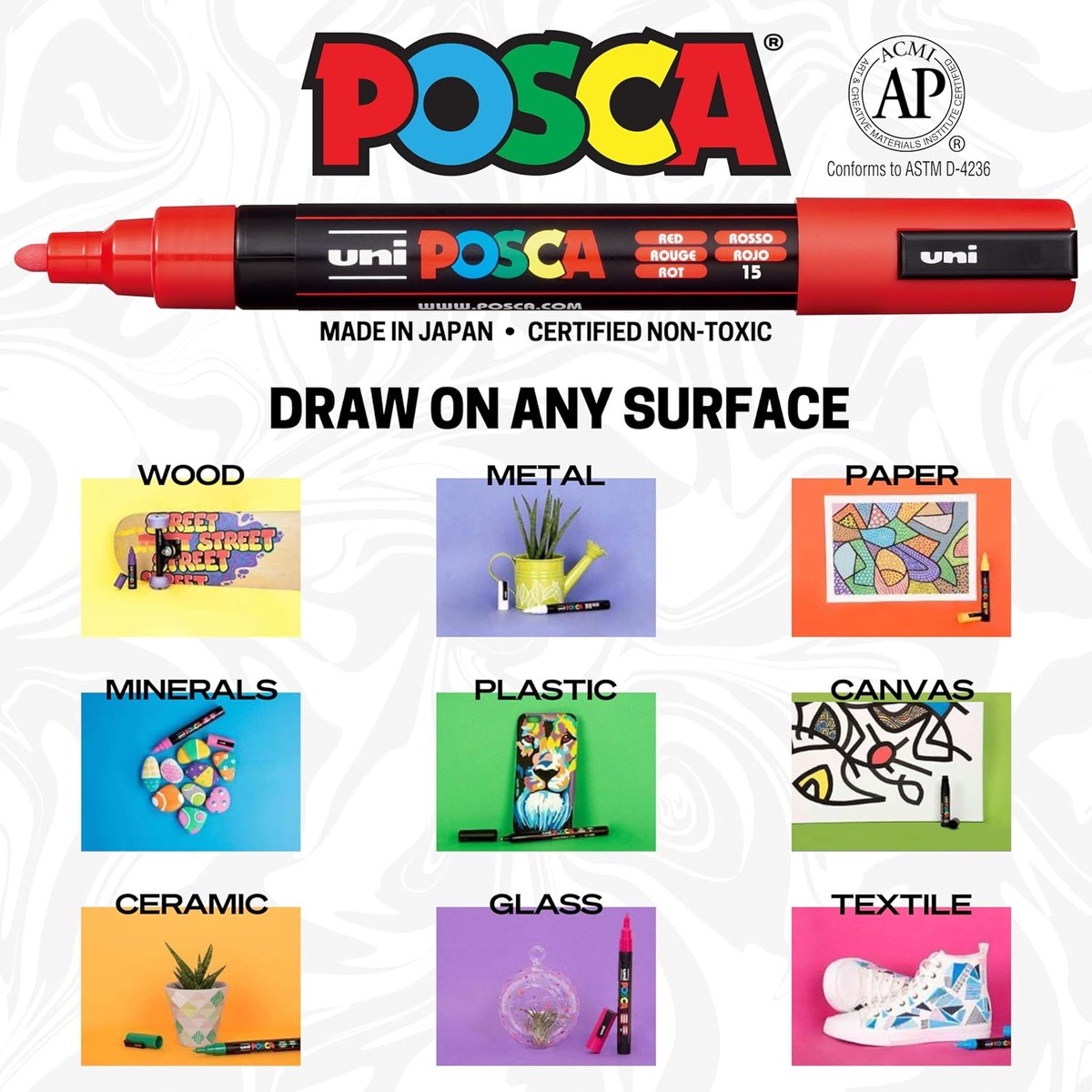 Picture of POSCA 4 Piece Standard Marker Set with Bag
