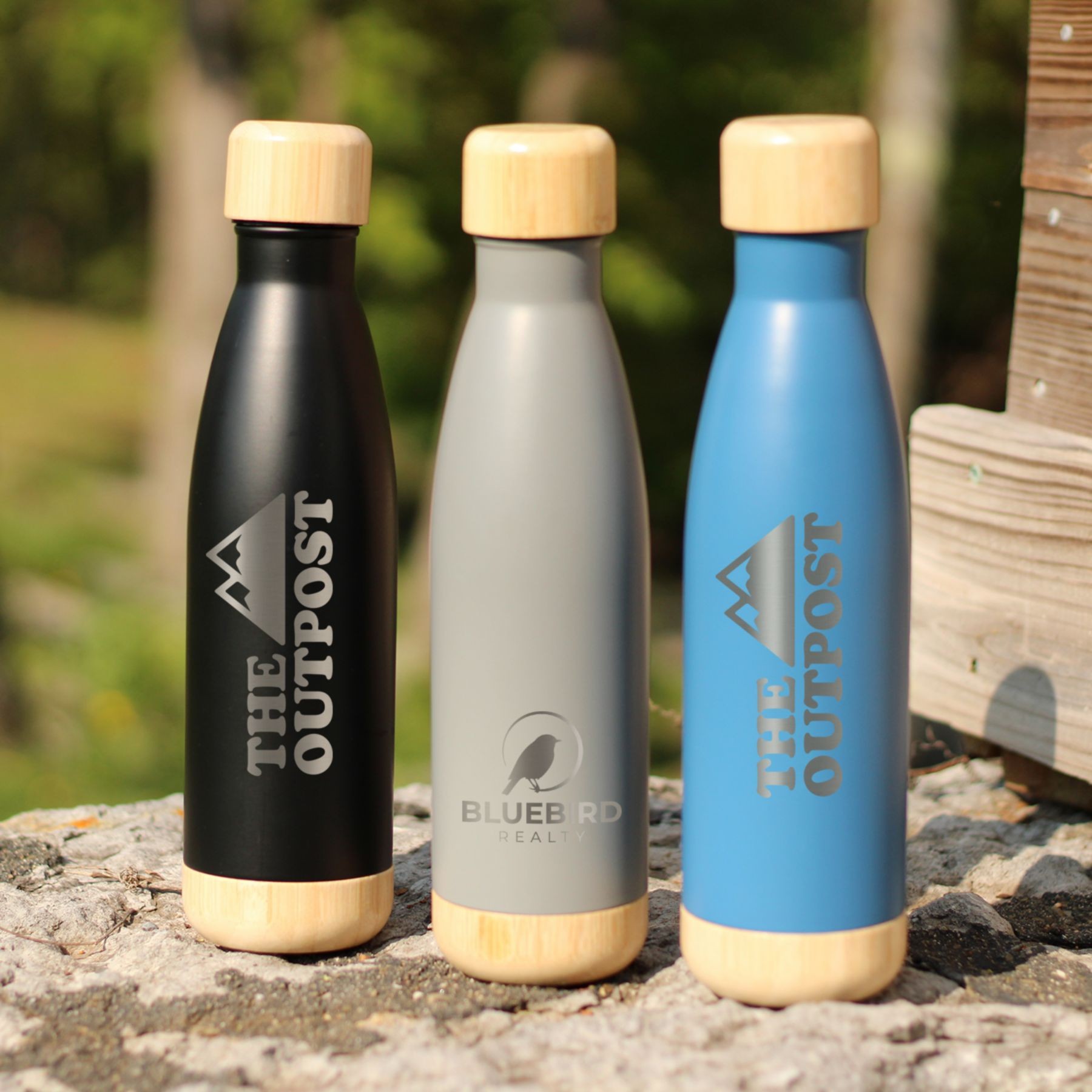 Picture of Voyager Bottle With Bamboo Base & Lid 17 Oz
