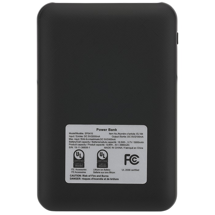 Picture of UL Certified Dual Port HD Power Bank 5000 mAh