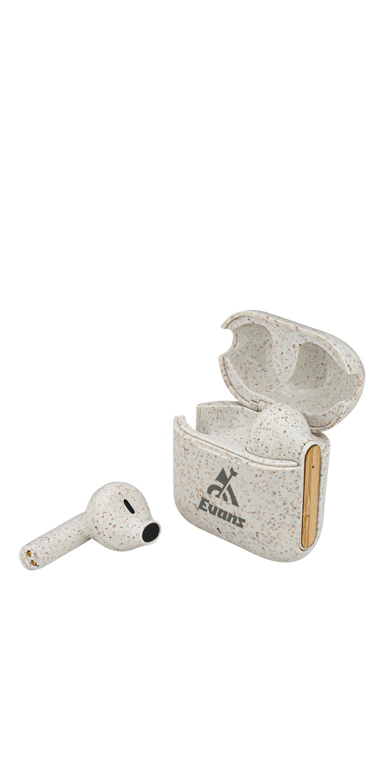Picture of EarthTrendz Wheat Straw & Bamboo Earbuds & Case