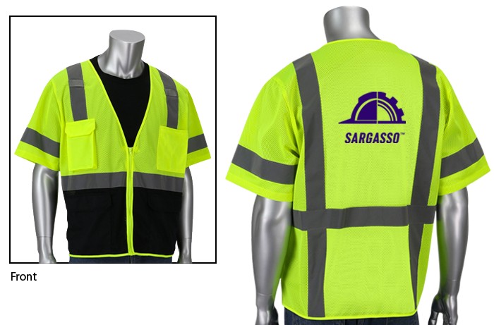 Picture of Class 3 Five Pocket Black Bottom Front Value Vest